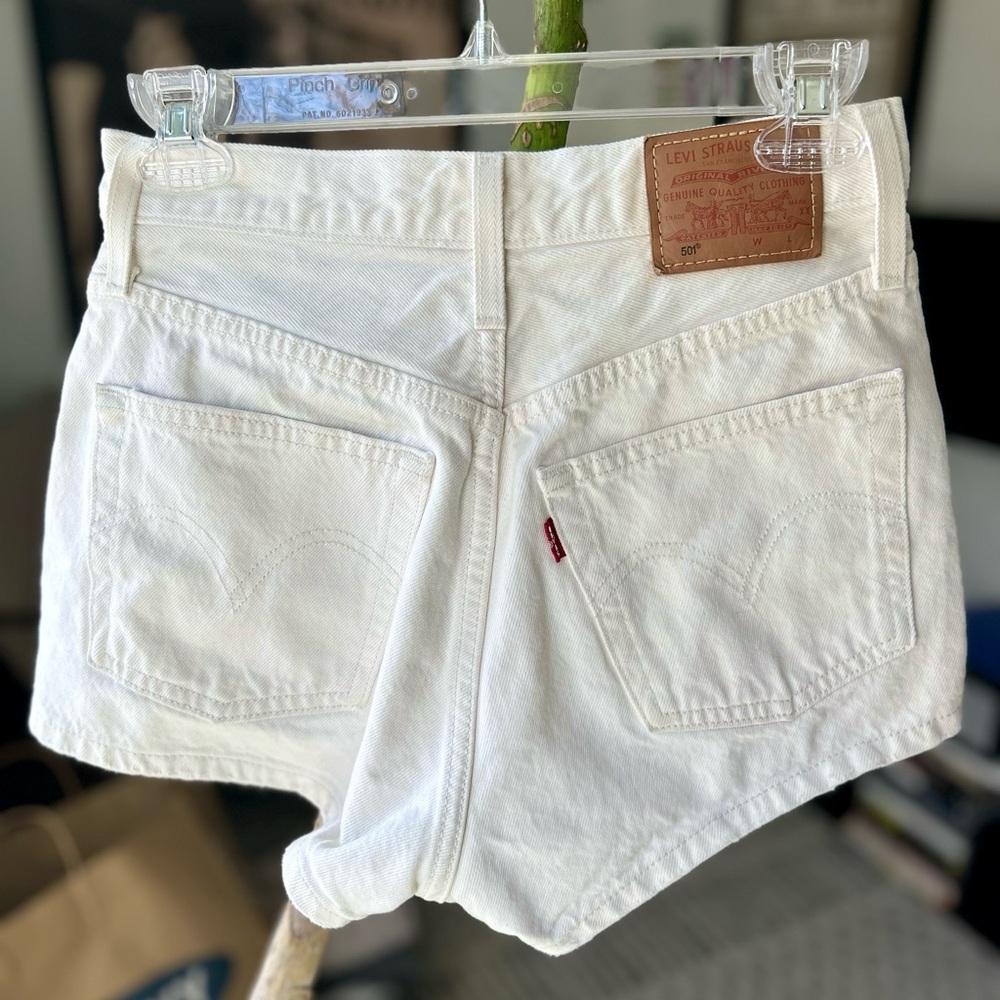 Levi's Women's White Denim Shorts